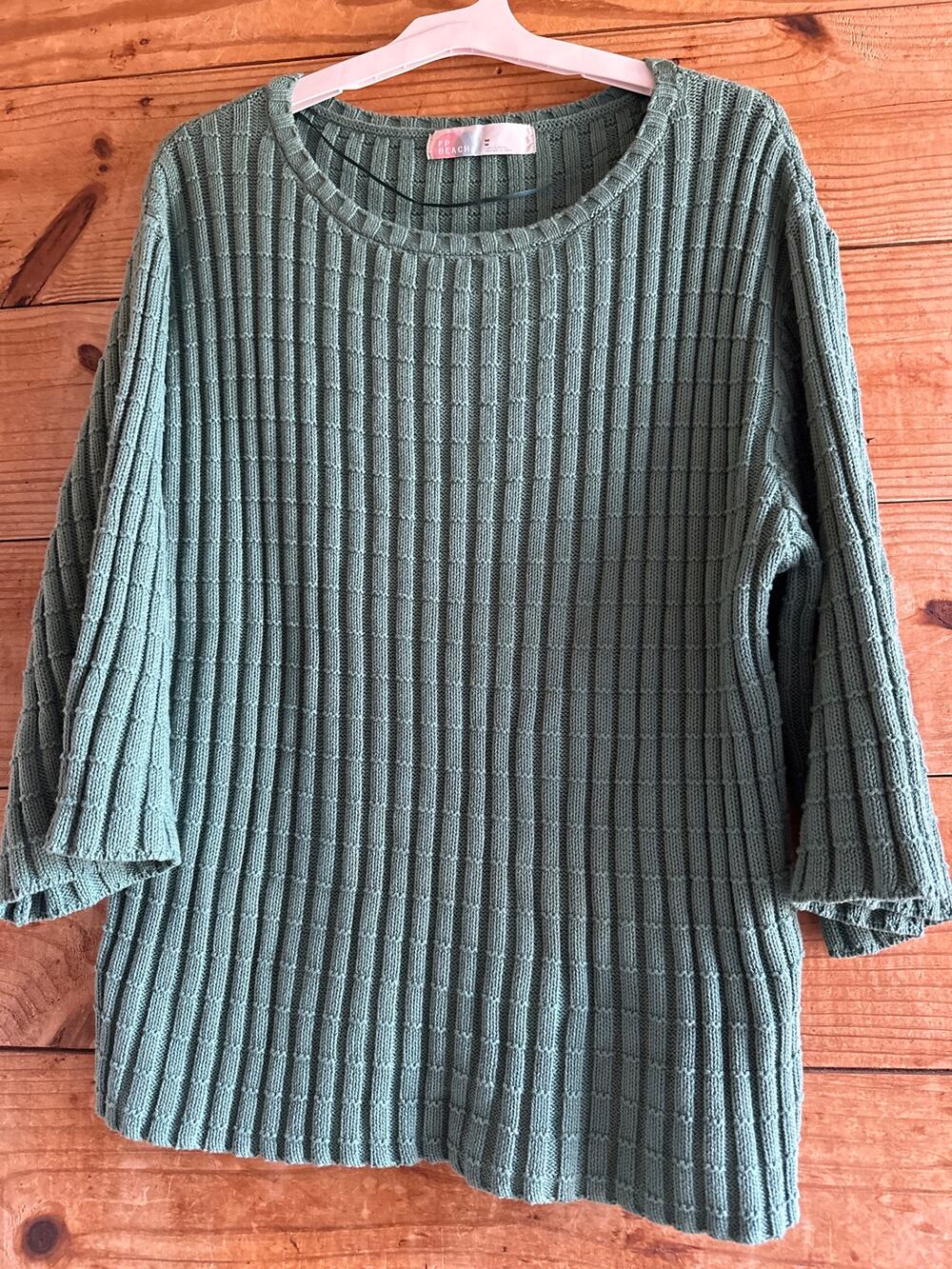 Free People Beach Ribbed Knit Sweater